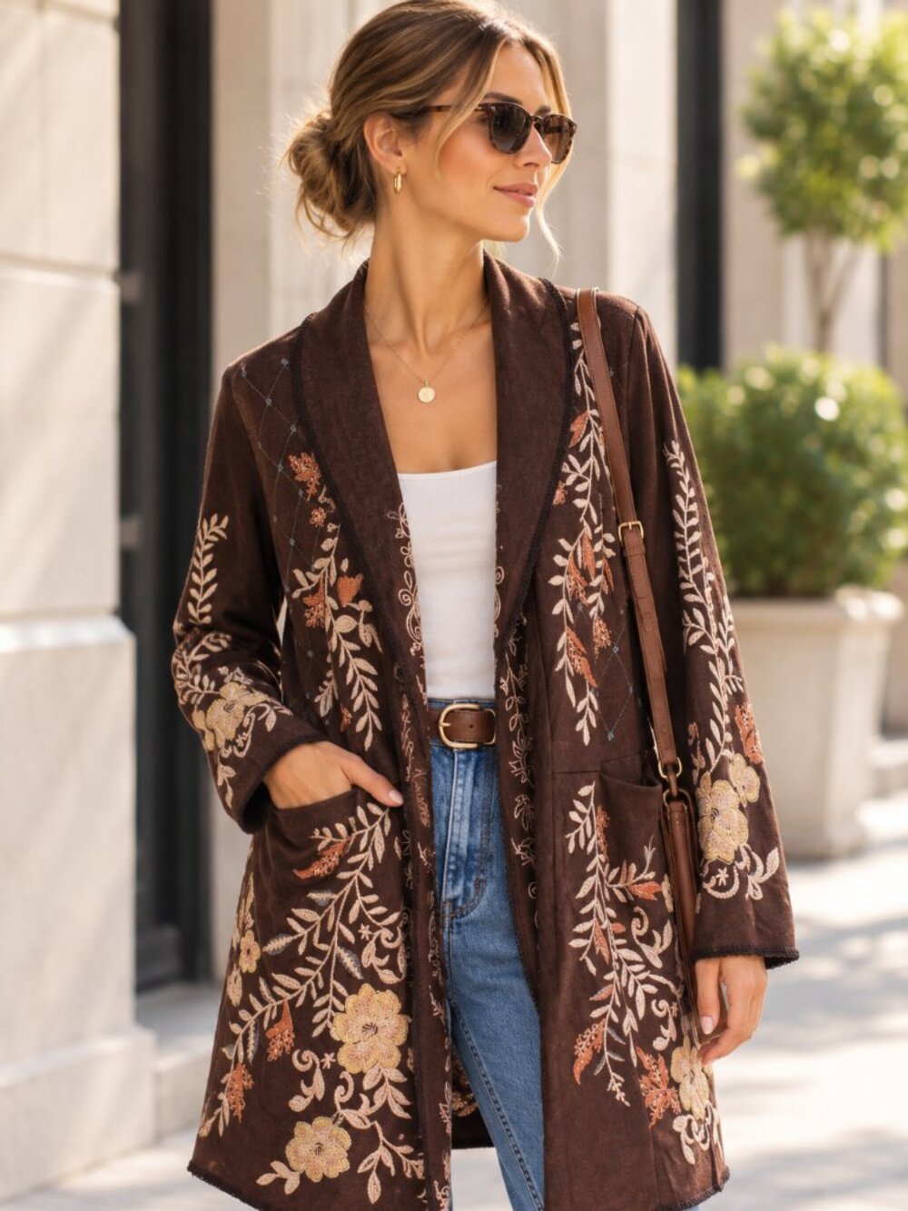 New Johnny Was Shasiko Biya Embroidered Jacket Coat $360, Boho Chic, Size M
